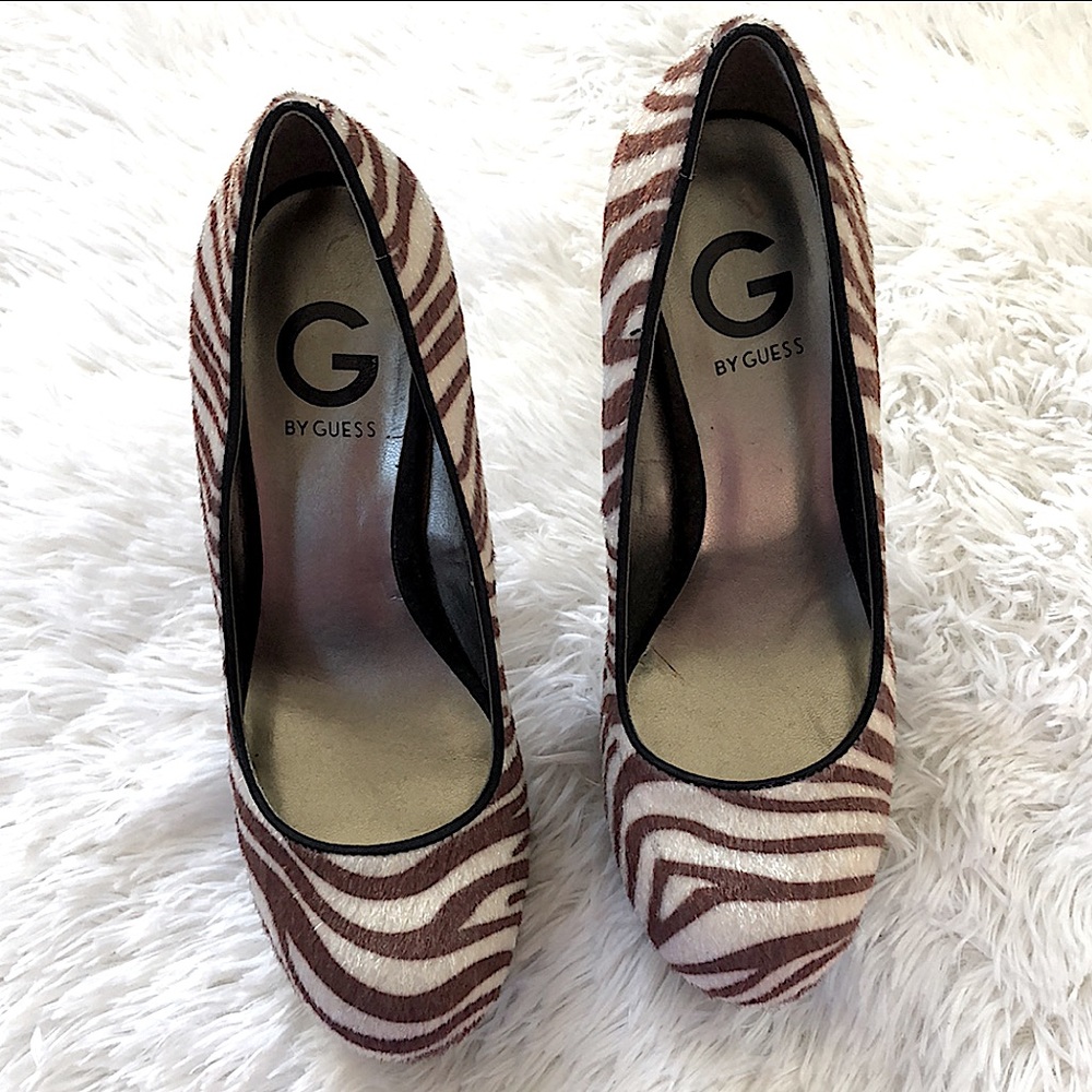 G By Guess Zebra Print Platform Heels - image 3